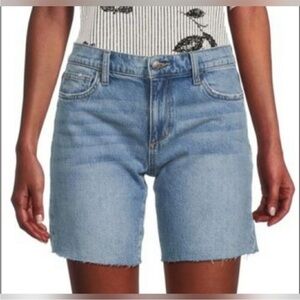 Joes Easy Bermuda Jean Short Riley Frayed Hem Designer Sz 28 NEW